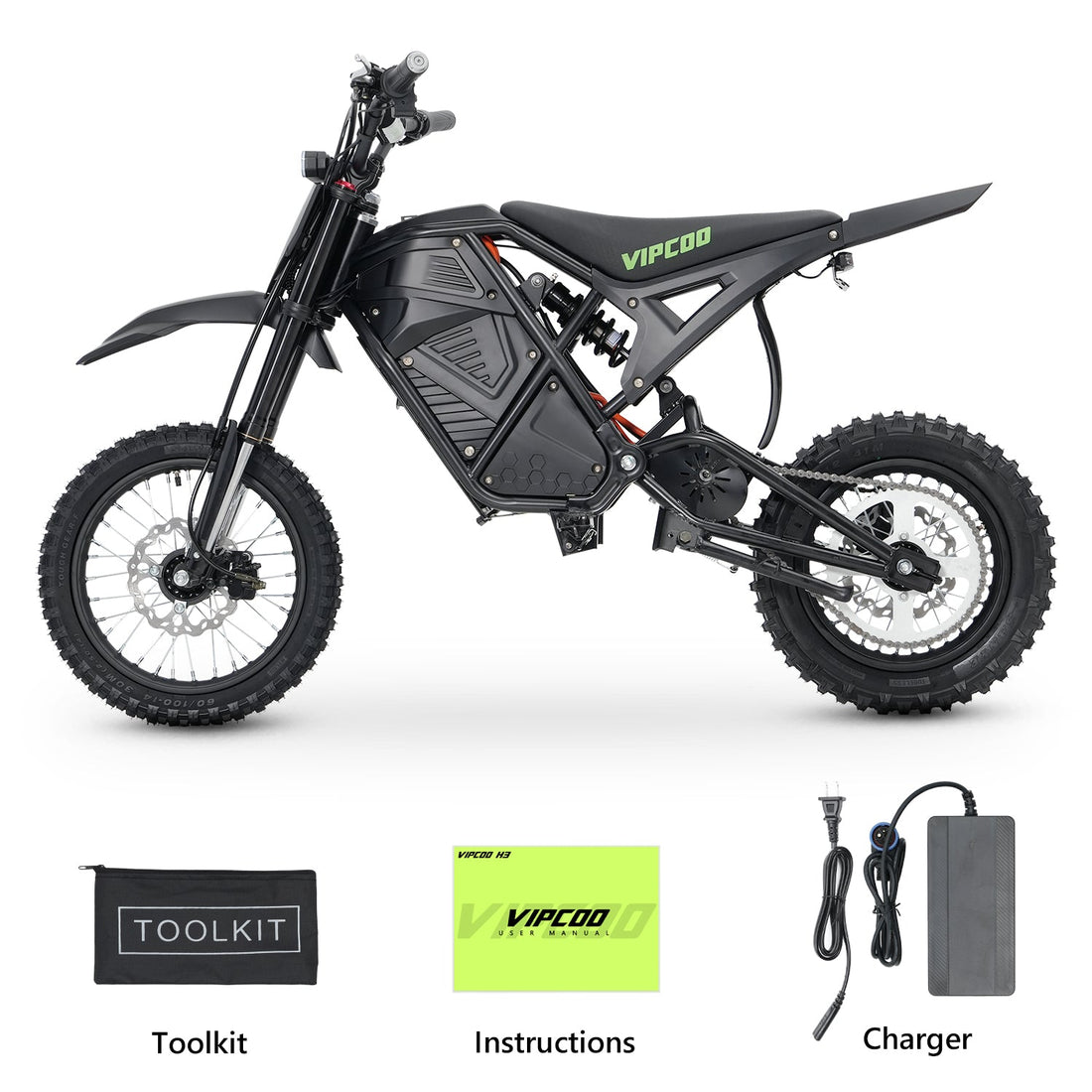 VIPCOO H3 23Ah electric bike side view