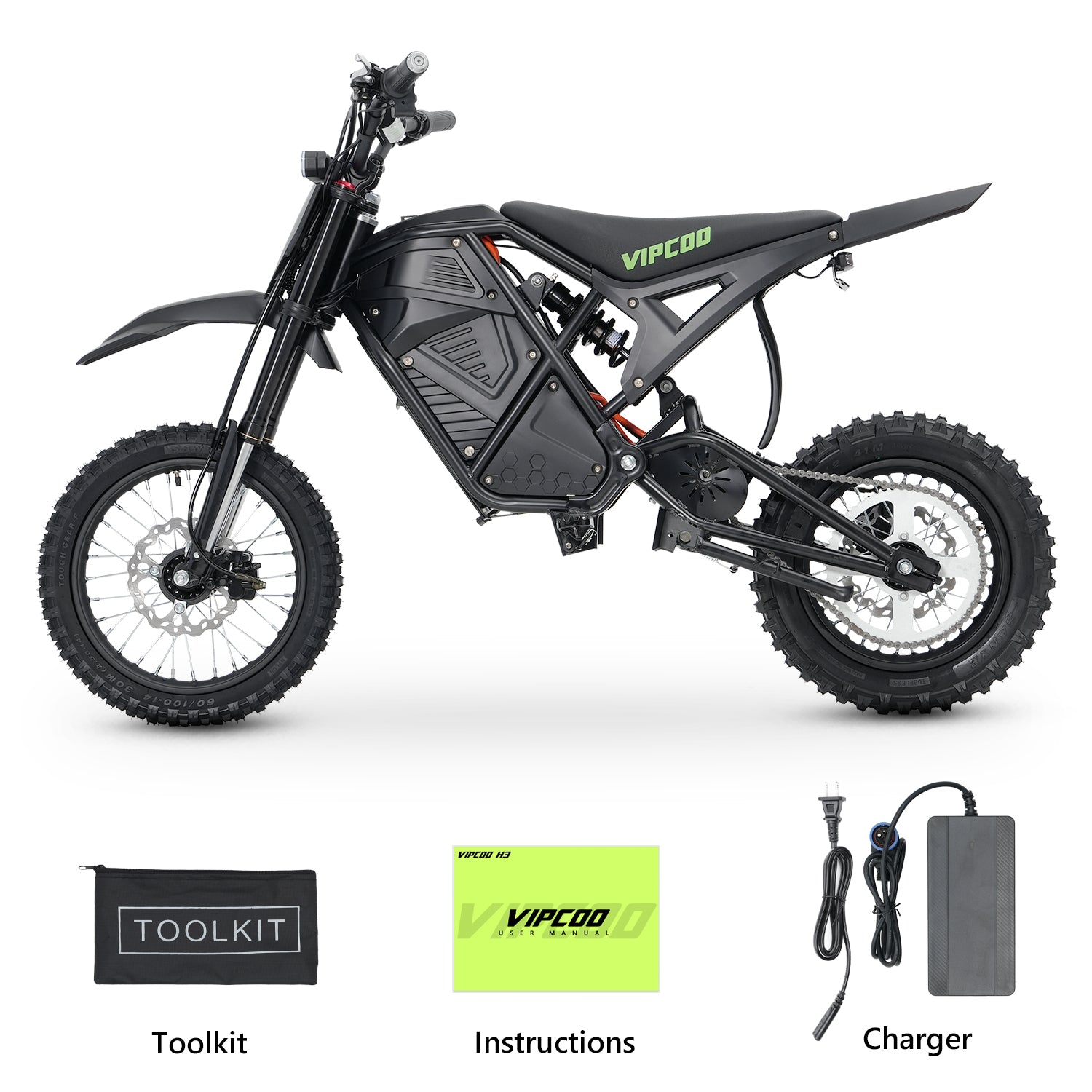 VIPCOO H3 23Ah electric bike side view