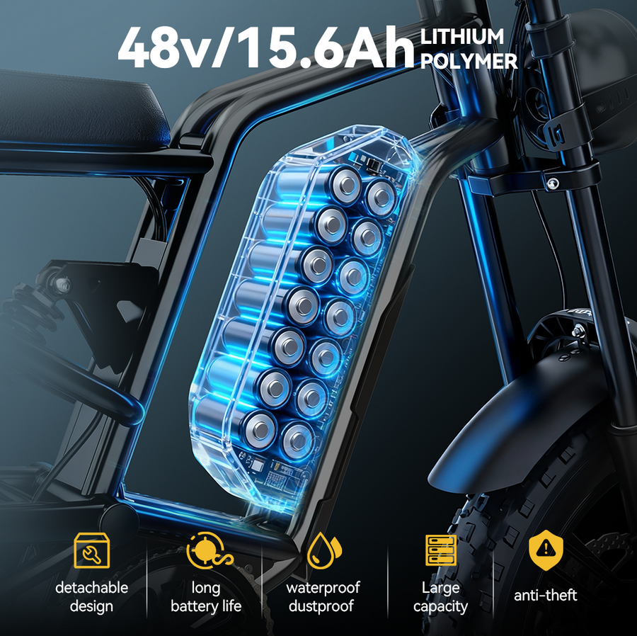 Hidoes HD-B6 1200W Fat Tyre Electric Bike – product image 3
