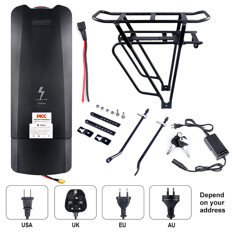 36V–52V Rear Rack E-Bike Battery 17.5Ah–22.5Ah – product image 5