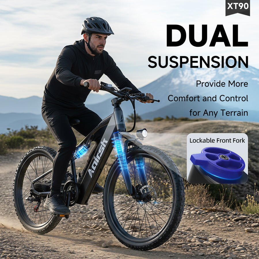 Aairsk XT90 electric mountain bike battery detail