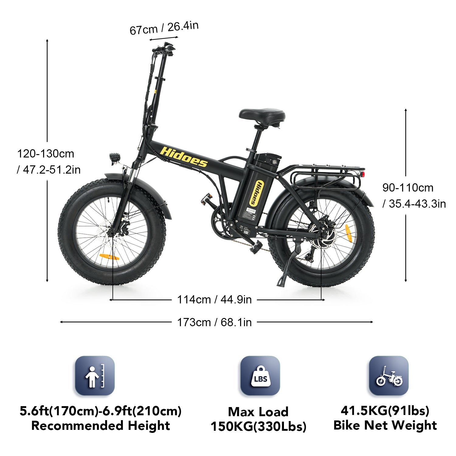 Hidoes HD-F3 750W Fast Fat Tyre Electric Bike