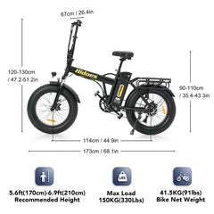 Hidoes HD-F3 750W Fast Fat Tyre Electric Bike