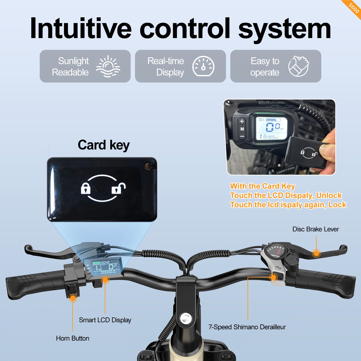 Aairsk S600 Electric Bike - Removable Battery