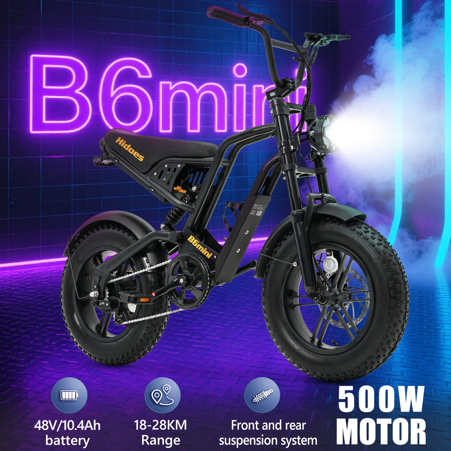 Hidoes HD-B6 Mini 500W Fat Tyre Electric Bike – product image 8