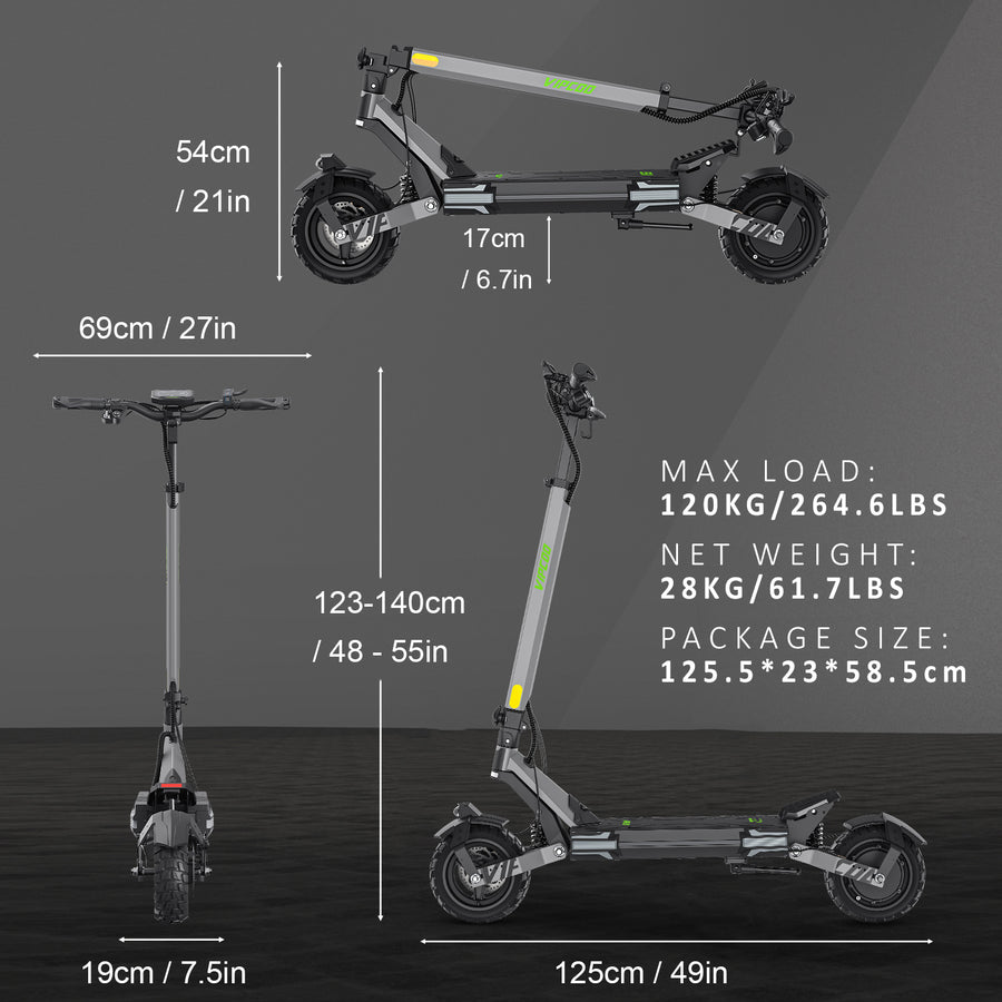 VIPCOO VS6 1000W Folding Electric Scooter – product image 10
