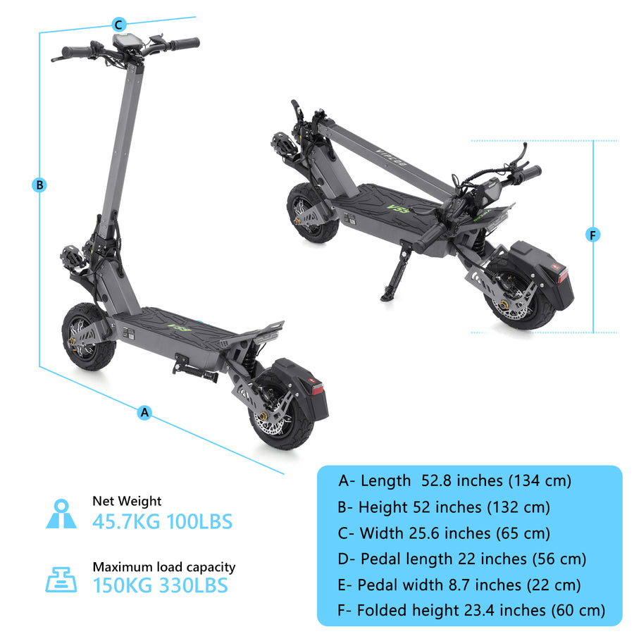 VIPCOO VS9 Dual 1800W Electric Scooter – product image 6