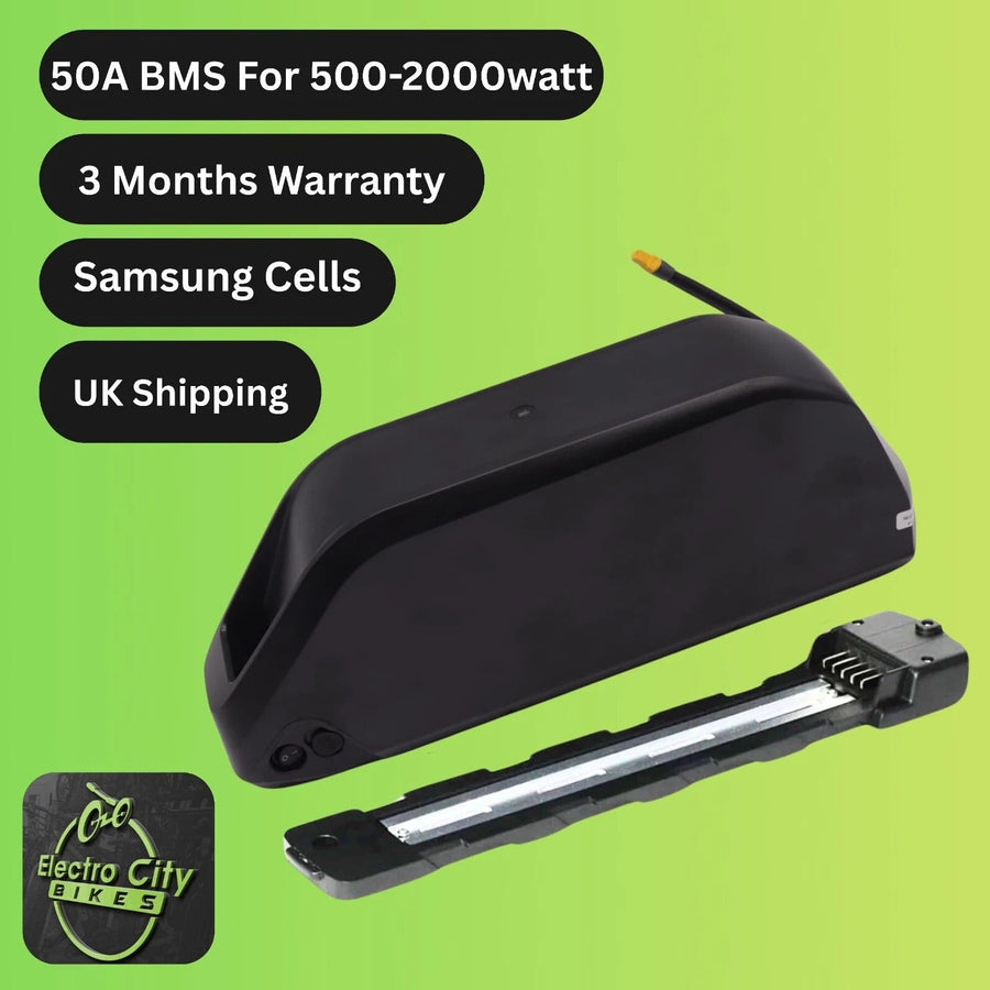 48V 24.5Ah Samsung 35E e-Bike Battery 50A BMS | UKCA Approved 18650 Cells Lithium Battery for 200W–2000W Motors | High-Capacity e-Bike Kit Battery for Large Frames