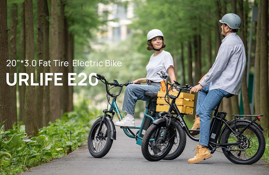 URLIFE E20 electric bikes in an outdoor setting