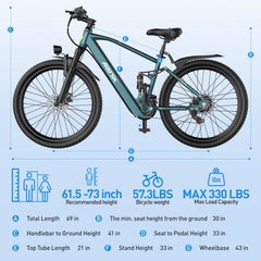 Aairsk GT900 250W Electric Mountain Bike - 26 Inch – product image 4