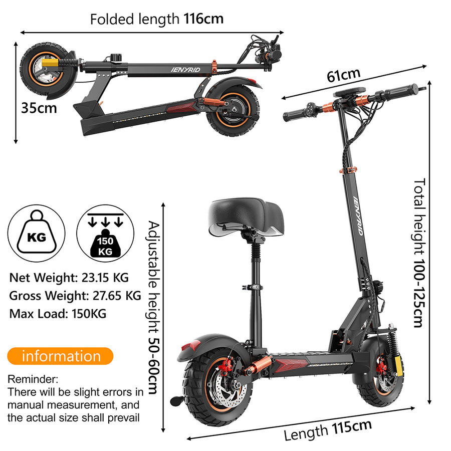 iENYRID M4 Pro S+ 800W Electric Scooter with Seat – product image 7