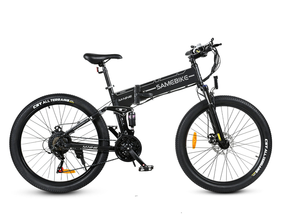 SAMEBIKE LO26-II-FT-YD 26-inch folding mountain electric bike in black