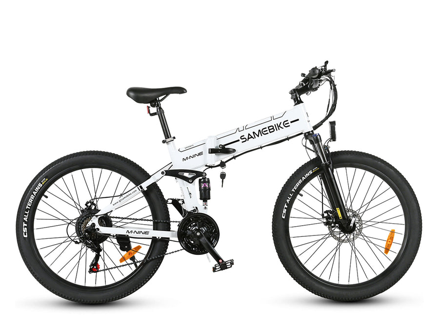 SAMEBIKE LO26-II-FT-YD folding electric mountain bike in white