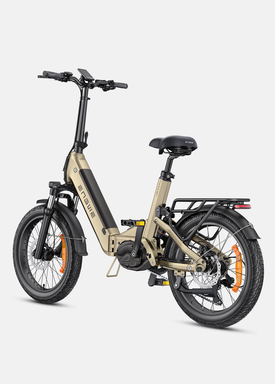 ENGWE L20 3.0 Pro champagne e-bike in an urban setting