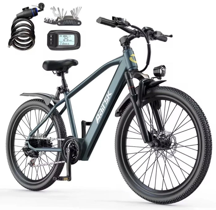 Aairsk GT300 250W Electric Bike - 26 Inch Blue or Black