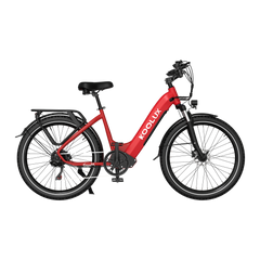 KOOLUX X2 step-through electric bike in red