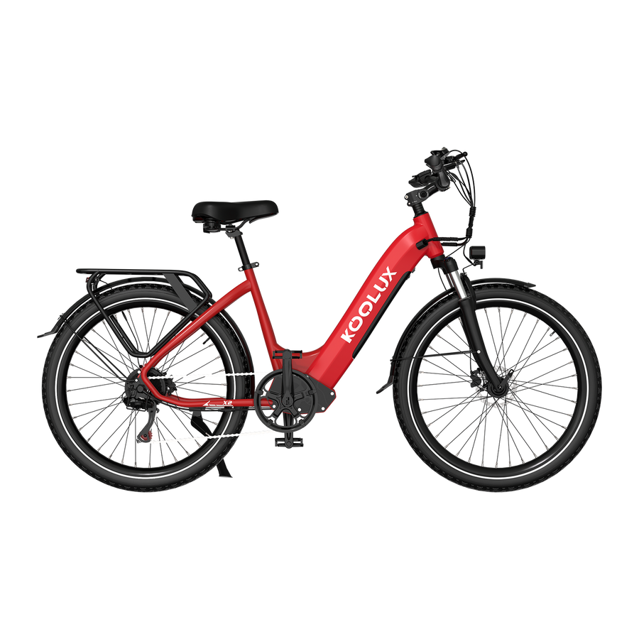 KOOLUX X2 step-through electric bike in red