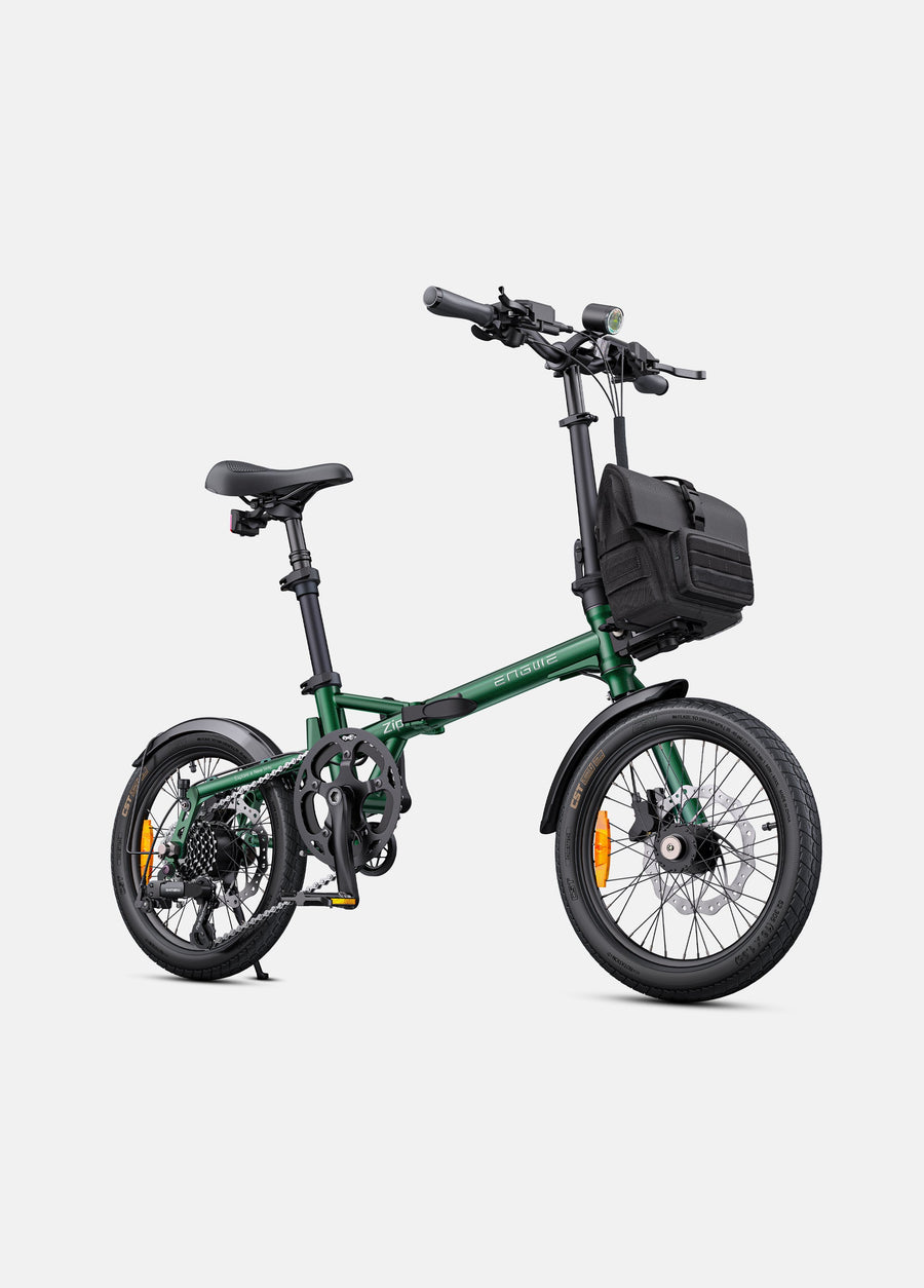 ENGWE Zip folding e-bike suspension and frame detail